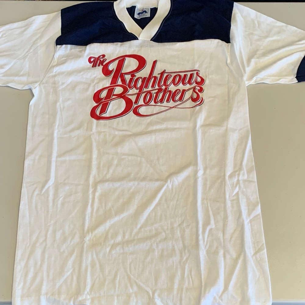 Righteous Brothers White and Navy T-Shirt